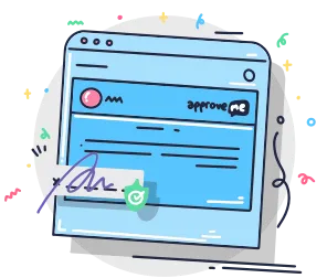illustration of an application involving signatures with custom branding